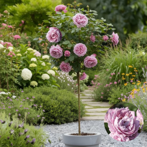 Stromková růže (na kmínku) Novalis ® v květináči 5L