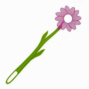 Plácečka na mouchy Flower Power 47 cm