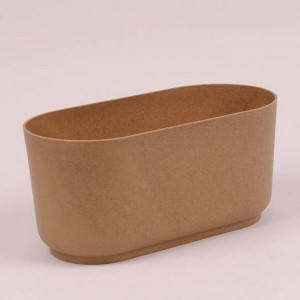 Okenní květináče Satina Eco Wood 27 hnědý