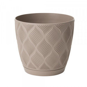 Květináč Flow Petit Eco Wood 13 hnědý