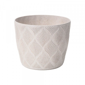 Květináč Flow Petit Eco Wood 19 bílý