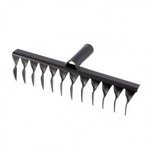 Hrábě, bez rukojeti, 12 zahnutých zubů, 320 mm