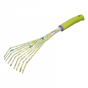 Podlouhlé vějířové hrábě, kulaté hroty, FLOWER GREEN
