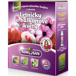 Organické tuhé hnojivo pro jednoleté a balkonové květiny Rokosan