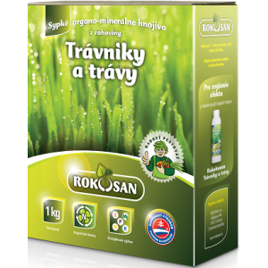Organické tuhé hnojivo na trávníky a okrasné trávy Rokosan