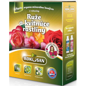 Organické tuhé hnojivo pro růže a kvetoucí rostliny Rokosan